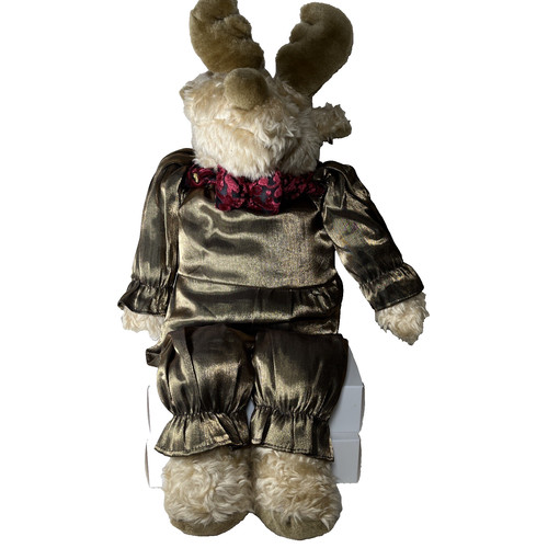 Vintage plush reindeer shelf - vintage,