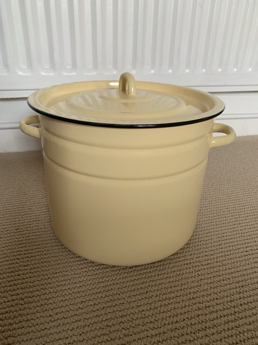 Vtg large yellow enamel - large,