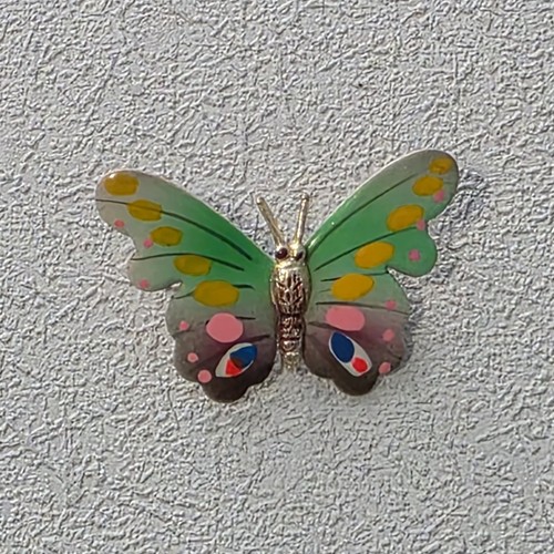 Vintage style enamel butterfly - enamel,