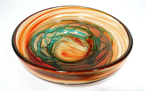 Mdina glass bowl 1980s - bowl,