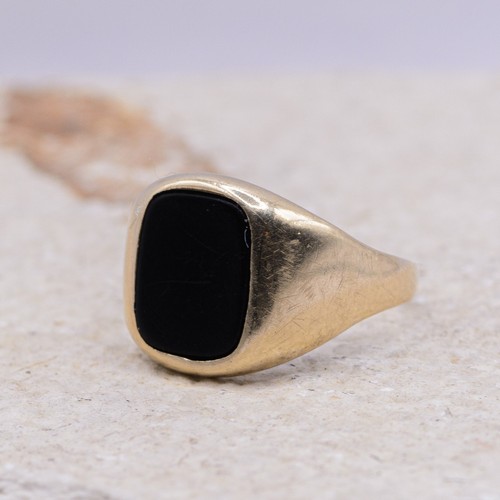 9ct gold vintage - 9ct, onyx