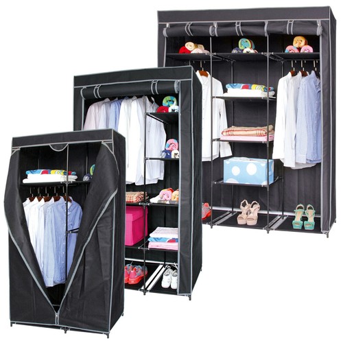 Double triple canvas wardrobe - triple,