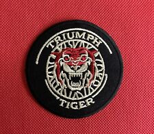 Embroidered Triumph Tiger Themed Motorcycle Sew/Iron On Badge/Patch