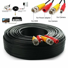BNC CCTV CABLE DC Power  Security Camera DVR Video Record Extension LEAD 5M-50M