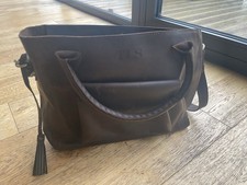 Chocolate Brown Leather Satchel - New