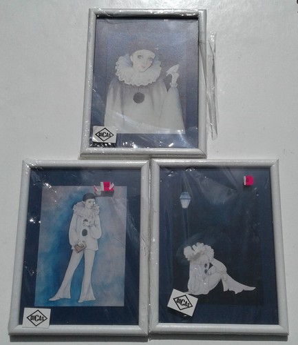 Pierrot clown framed pictures - clown,