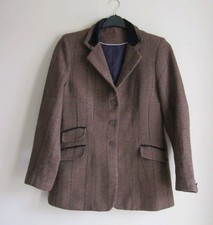 Shires Sz  40 Uk 16 brown tweed jacket Show - Hunt  Double vent hardly used.