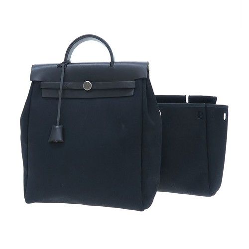 Hermes herbag leather black - leather,