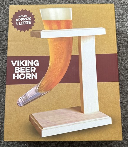 Viking beer horn glass with - glass,