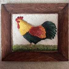 Home Hand Painted Rooster Wall