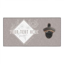 Personalised Wall Bottle Opener Plaque For Pub Bar, Sip Back & Relax