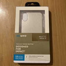 Speck Presidio Clear + Glitter Cover For Apple iPhone X & XS - Glitter