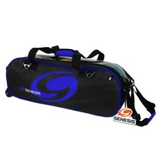 Genesis Sport 3 Ball Triple Tote Black Blue Bowling Bag