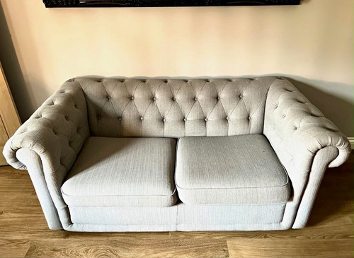 Chesterfield grey seater - chesterfield, 2-seater