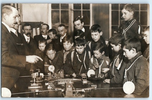 Boy scouts group - at, table