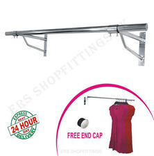 Garment clothes rail wall mounted hanging rail display 3Ft 4ft 5ft 6ft Tubing