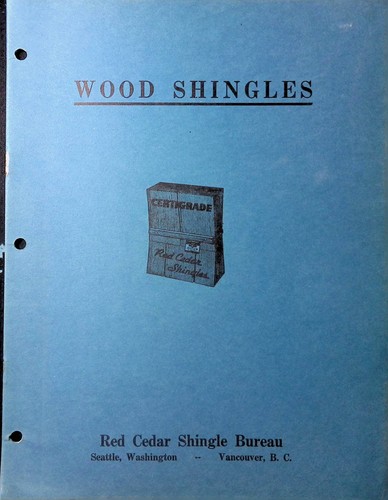Vintage brochure wood - brochure, shingles