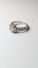 Vintage Sterling Silver Tacori Halo Gemstone Ring | Size M 1/2 | 925 Silver