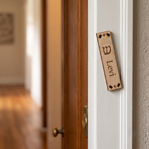 Personalised wooden mezuzah - personalised,
