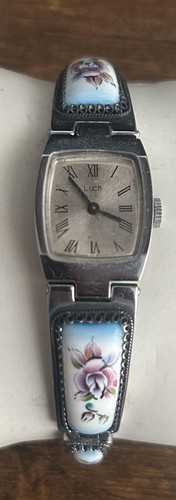 Luch floral enamel watch - luch,
