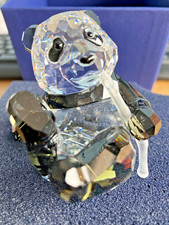 Swarovski Crystal "PANDA CUB" Great Condition-Top of Bamboo Missing-Original Box