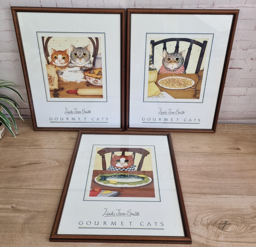 Gourmet cats framed prints - cats,