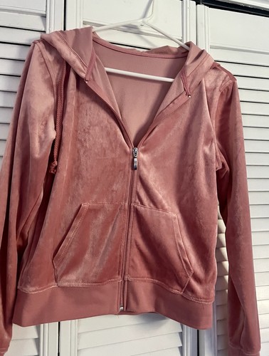 Pink velour piece tracksuit - velour, 2-piece