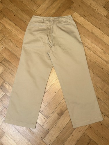 1940s style khaki chinos sz32 - khaki,