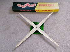 Vintage Scrabble Metal Folding Turntable with Stand & Box