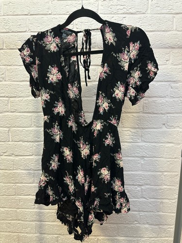 Topshop black floral bodysuit - topshop,