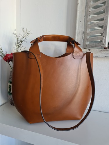 Zara buffalo leather tote - zara,