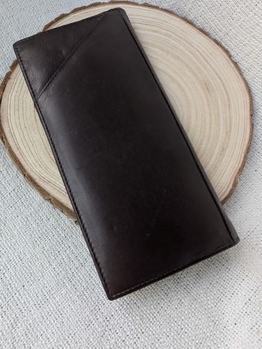 Brown fold genuine leather - bi-fold,
