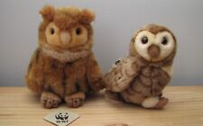 2x WWF brown owl Anna Club plush great condition with tags World Wildlife Fund