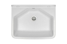 Tough Sink QUADRO white granite --- laundry, utility, industrial, garage,kitchen