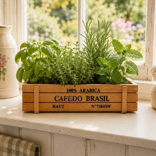 Mini rustic wooden - mini, herb