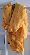 FAT FACE Bee Scarf Mustard