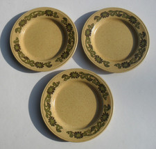 3 Kiln Craft Tableware Clematis Flower Small Side Plates  6 1/2" 16.5 cm Vintage