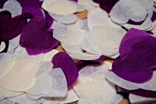 Purple white wedding - &,