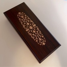 Italian Inlaid Wood Box Flower