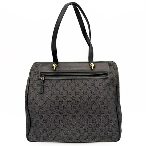 Gucci canvas black leather - gucci,