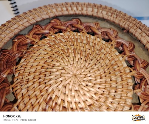 Handwoven round rattan bag - rattan,
