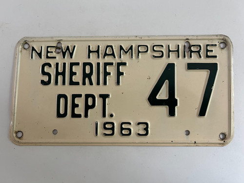 1963 new hampshire license - 1963,