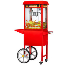 Popcorn Maker Retro Machine And Cart + 2kg Popcorn Seeds