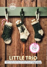 ~Pull-Out Knitting Pattern For Trio of Cute Mini Christmas Stocking Decorations~