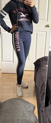 Hollister navy 2pc fleece - hollister, logo