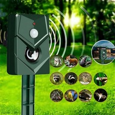 Ultrasonic Cat Dog Fox Pest Motion Sensor Repeller Scarer Deterrent Repellent UK