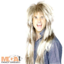 80s Giant Mullet Wig Mens Fancy Dress Rock Pop Star Celebrity Costume Accessory