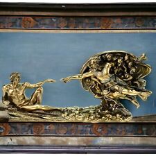 Genesis Sculpture of God and Adam Sistine Chapel-Inspired Statue Home Decor