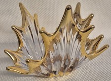 Vintage Mid-Century Cofrac Art Verrier 'Splash' Freeform Glass Bowl - 17x21x18cm