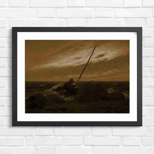 Stormy seascape wrecked - seascape, ship